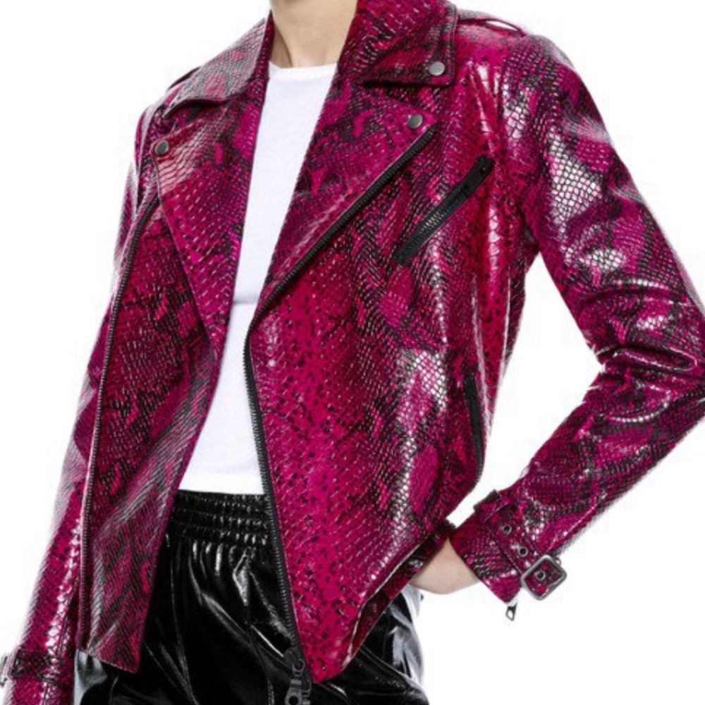 Alice + Olivia Cody Oversized Leather Jacket